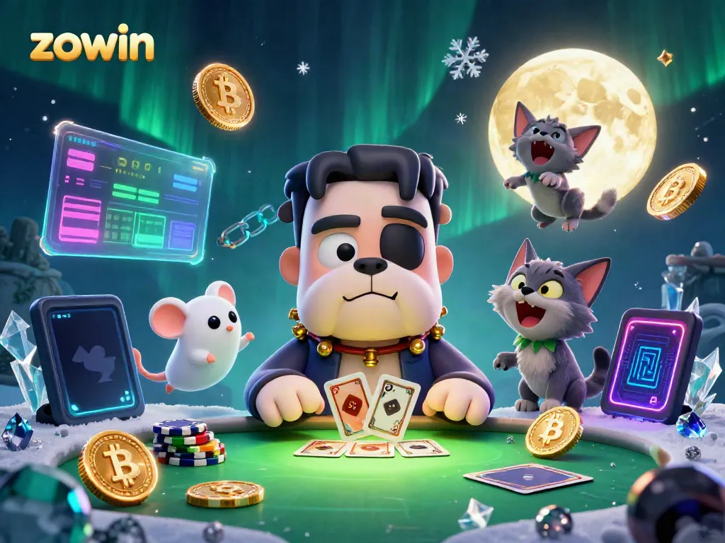 Experience thrilling gameplay with Zowin's spooky casino characters and crypto elements.