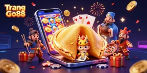 Experience the excitement of Trang Go88 with dynamic casino visuals featuring colorful games, gold, and fortune motifs.