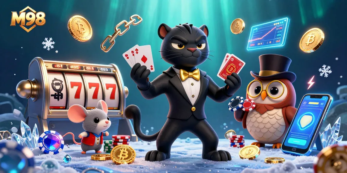 M98 offers vibrant slots and immersive gameplay with a stylish panther dealer in action.