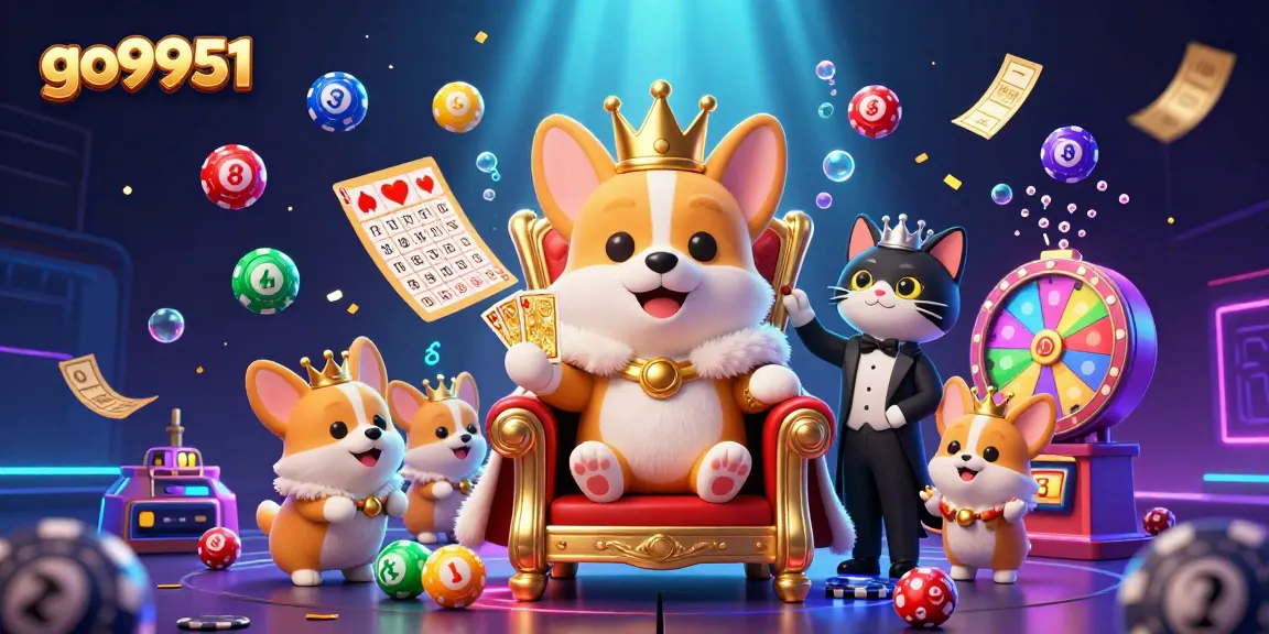 Experience thrilling games at go9951 with vibrant lottery balls and festive casino elements.