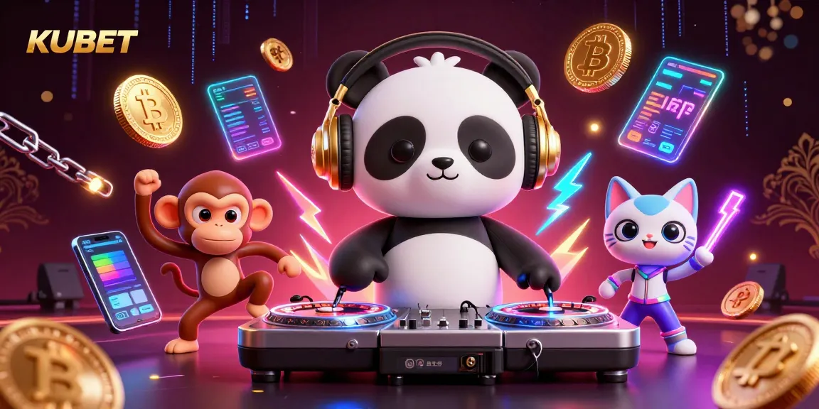 Spin for big wins with KUBET's vibrant 3D casino scene featuring engaging characters.